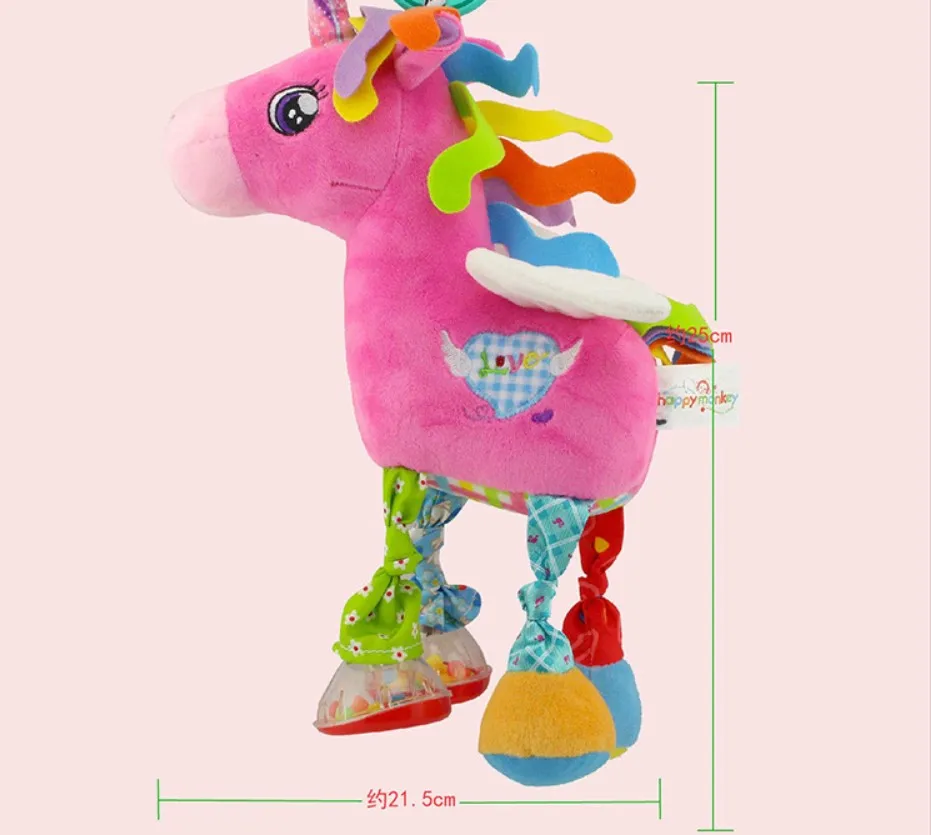 Счастливые обезьянки Детские шуршание детские погремушки игрушки лошадь