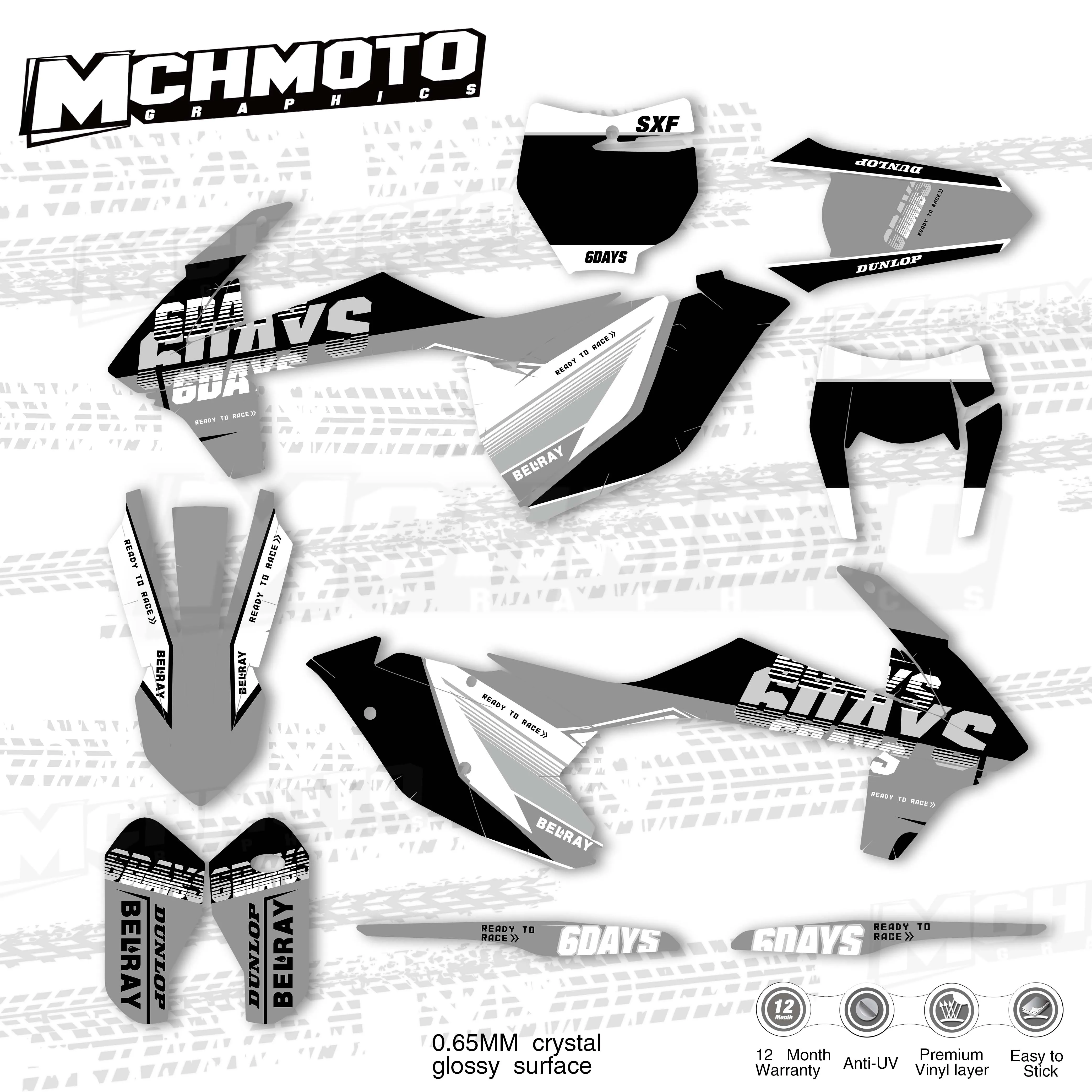 MCHMFG for KTM 125 250 300 350 450 SX SXF 2016 2017 2018 EXC EXCF XCW 2019 Graphics Backgrounds Stickers Kit Decal | Автомобили и