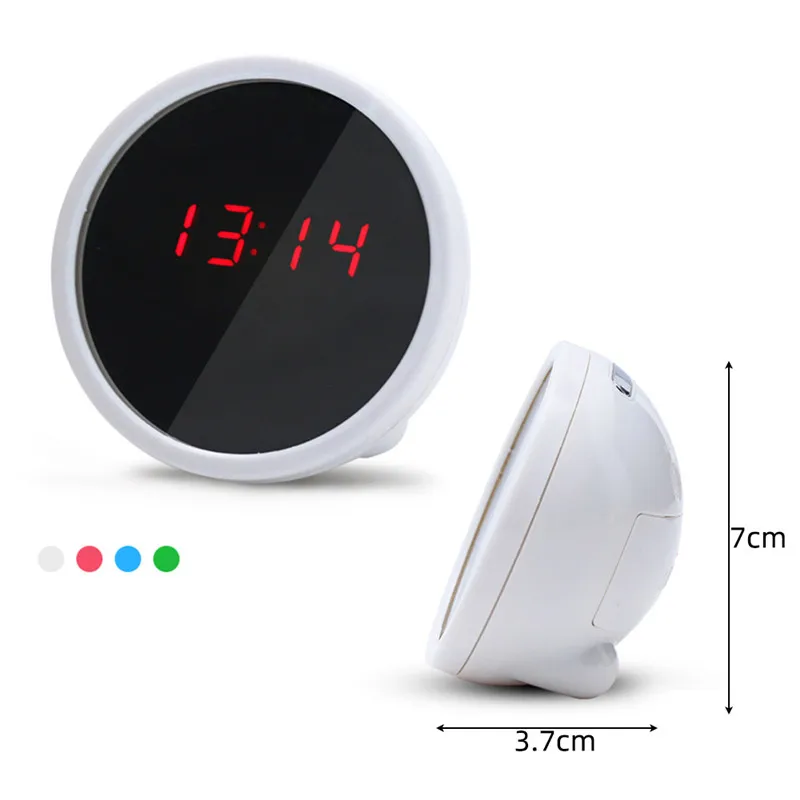 Зеркальный будильник с ночной Светильник светодиодный цифровой часы календарем