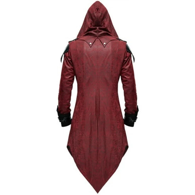 

Men's Vintage Halloween Hoody Costumes Gothic Swallow-Tail Coat Cosplay Long Uniform Long Sleeve Steampunk Jacket