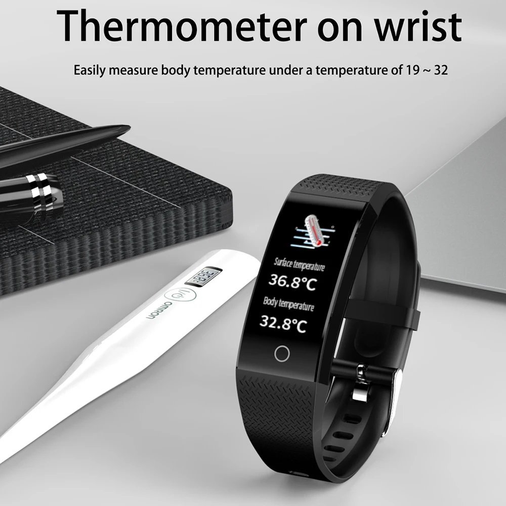 New bluetooth QW18T Smart Watch IOS/Android Men Women waterproof Smartwatch Intelligent Body temperature test Sport Watche | Электроника