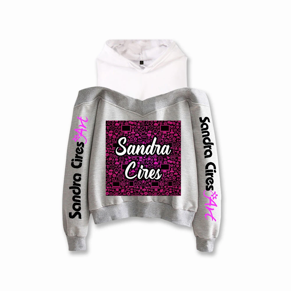 

WAWNI Sandra Cires Off Shoulder Hoodies Sweatshirts Harajuku Sexy Women Casual Pullover Loose Hoodie Sweatshirts Unique Top 2021