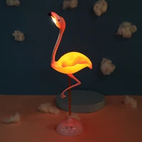 led flamingo night light touch reading table lamp usb charging for bedroom party romantic wedding light decoration lighting