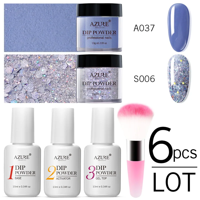 Modelones 6 шт./лот блестящая пудра для ногтей украшения долговечная чем УФ-гель