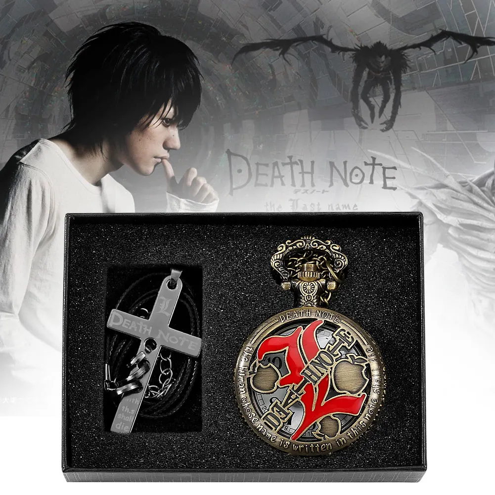 Pocket Watch for Men Bronze Alloy Case Quartz Watch Pocket for Gift Set for Men Vintage Pendant Pocket Watch Necklace Gift Box