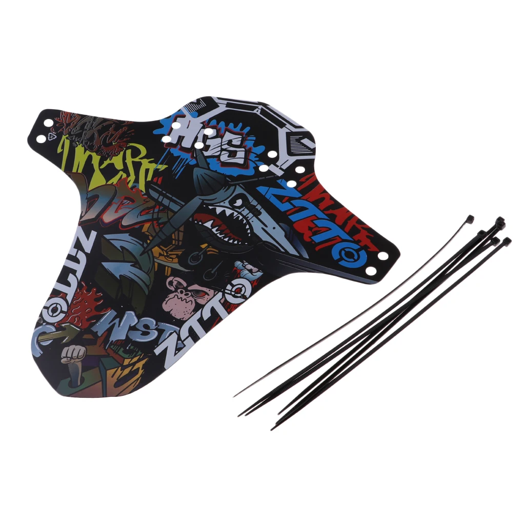 

6Pcs Cable Ties Lightweight Mountain Bike Mud Guard MTB/Road Bike Mudguard Rear Front Mudguards