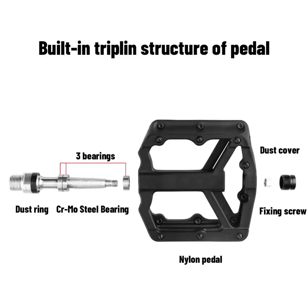 

Anti-slip Ultralight Bicycle Pedal Quick Release Pedal Flat MTB 3 Bearings Pedal for Mountain Road Bike Accessories