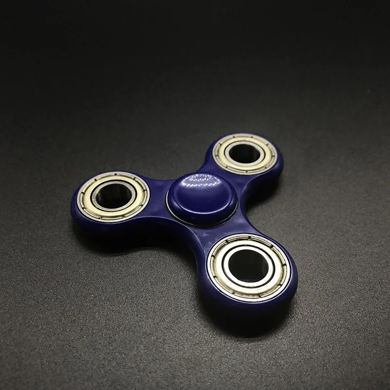 7 Цветов керамика Бусы Tri-Spinner Пластиковые EDC Руки Спиннер Для Аутизма и СДВГ волнуются спинер Долгое Время Анти стресс Игрушки - Цвет: small blue