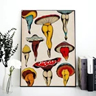 Юбка-гриб женская с ногами, пикантный абстрактный постер на холсте в стиле ретро, декоративная художественная настенная мебель для спальни