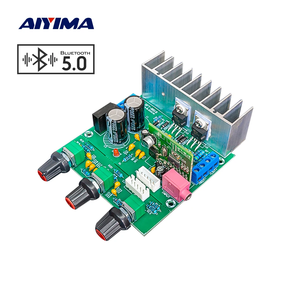 AIYIMA TDA2030A Bluetooth 5 0 Hifi усилитель мощности 18Wx2 твитер басовый звук динамик Amplificador