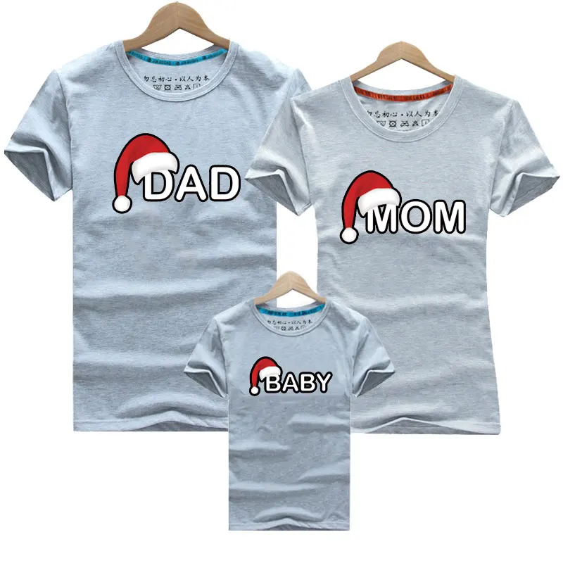 Dad Mom Baby Christmas Clothing Family Matching Outfits Clothes Mother Daughter Father Son Look Mommy and Me T-Shirt Set