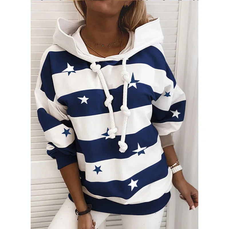 

Women's Casual Hooded Women's Fresh Top Pullover Sweater Maternity Dress