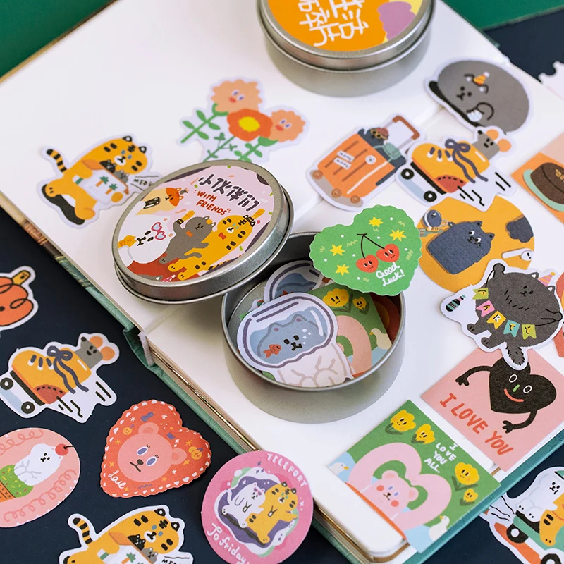 6 коробок/партия милые канцелярские товары декоративные бумажные наклейки