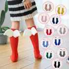 Детские гольфы для девочек, милые колготки принцессы с ангельскими крыльями, весна-осень, яркие цвета, Нескользящие, детская одежда для мальчиков, От 1 до 10 лет