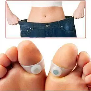 

1 Pair Healthy Slim Loss Toe Ring Sticker Silicon Foot Feet Massage Slimming Tools Magnet Lose Weight Reduce New Technology