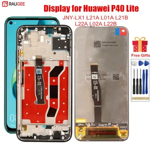 raugee original display for huawei p40 lite jny lx1 lcd touch screen tested digitizer replacement for p40 p 40 lite 6 4 screen free global shipping