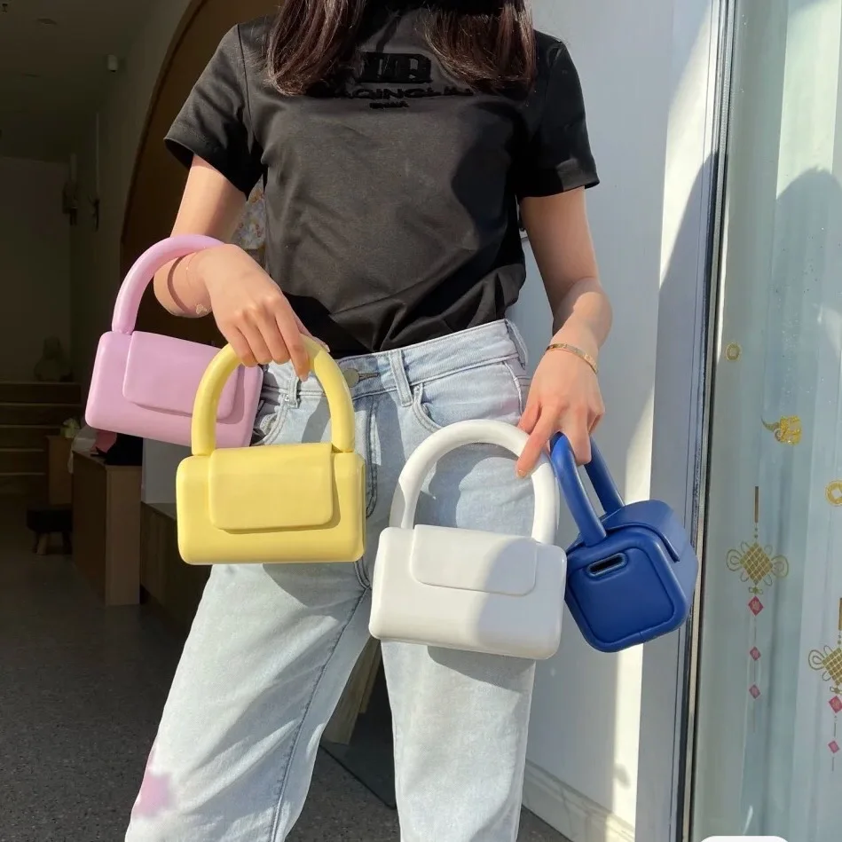 Квадратная сумка-тоут карамельных цветов сумка через плечо из искусственной