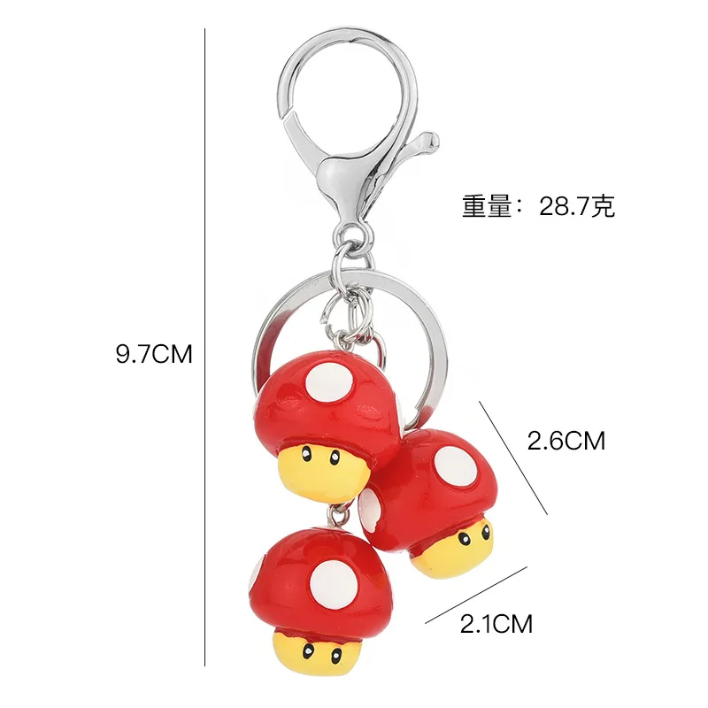 Новая Мода Анимация брелок с рисунком из игры Супер Марио милый Гриб деликатес