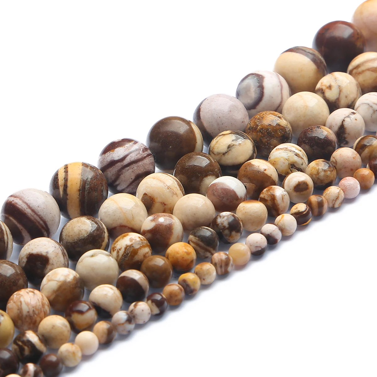 Натуральная австралийская камень &quotЗебра&quot бусины для ожерелий и браслетов