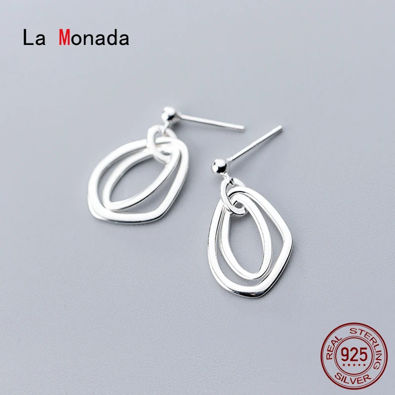 

La Monada Silver Stud Earrings For Girls Piercing Ear Women's Earrings Stud Hanging Geometry Small Earrings For Women Silver 925