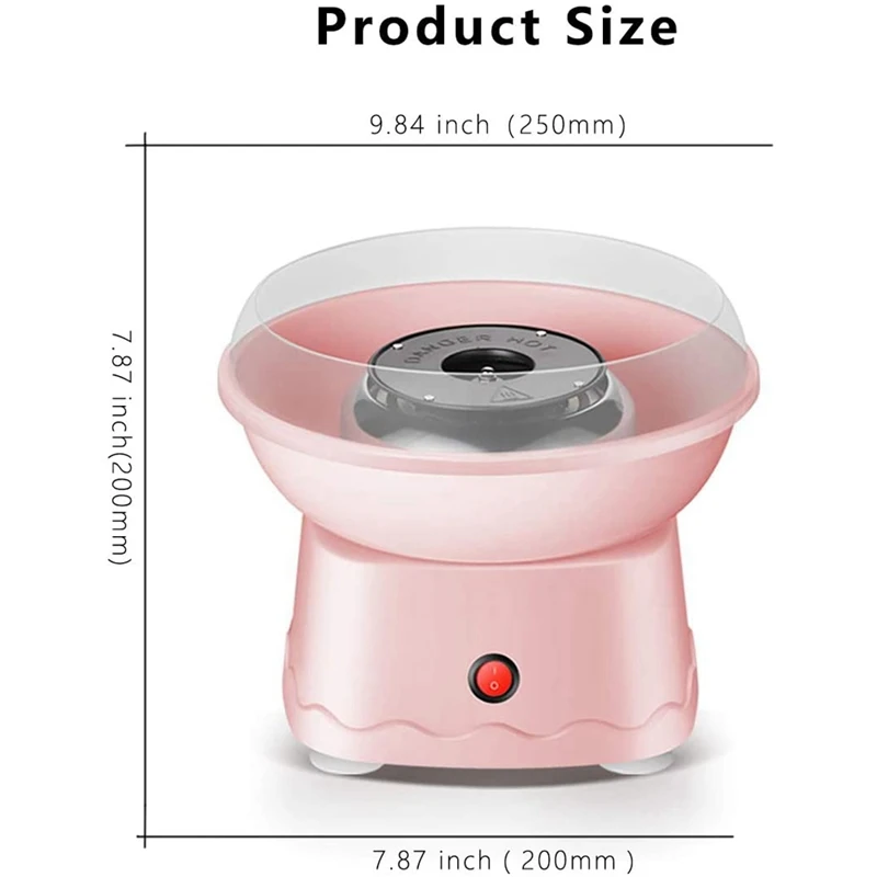 

Cotton Candy Machine, Homemade Cotton Candy Maker for Birthday Family Party ,Mini Candy Floss Machine US Plug
