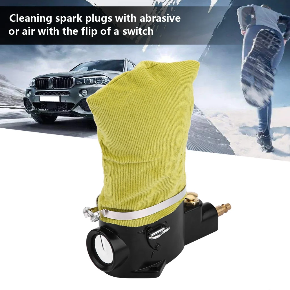 

Car Spark Plugs Cleaning Tool Anti-Rust Removes Carbon 1/4" Air Inlet 3/8" Hose Pneumatic Air Spark Plug Cleaner With Abrasive