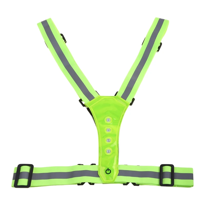 

Светодиодный защитный жилет, светоотражающий жилет высокой видимости, уличный защитный жилет, регулируемый, Прямая поставка