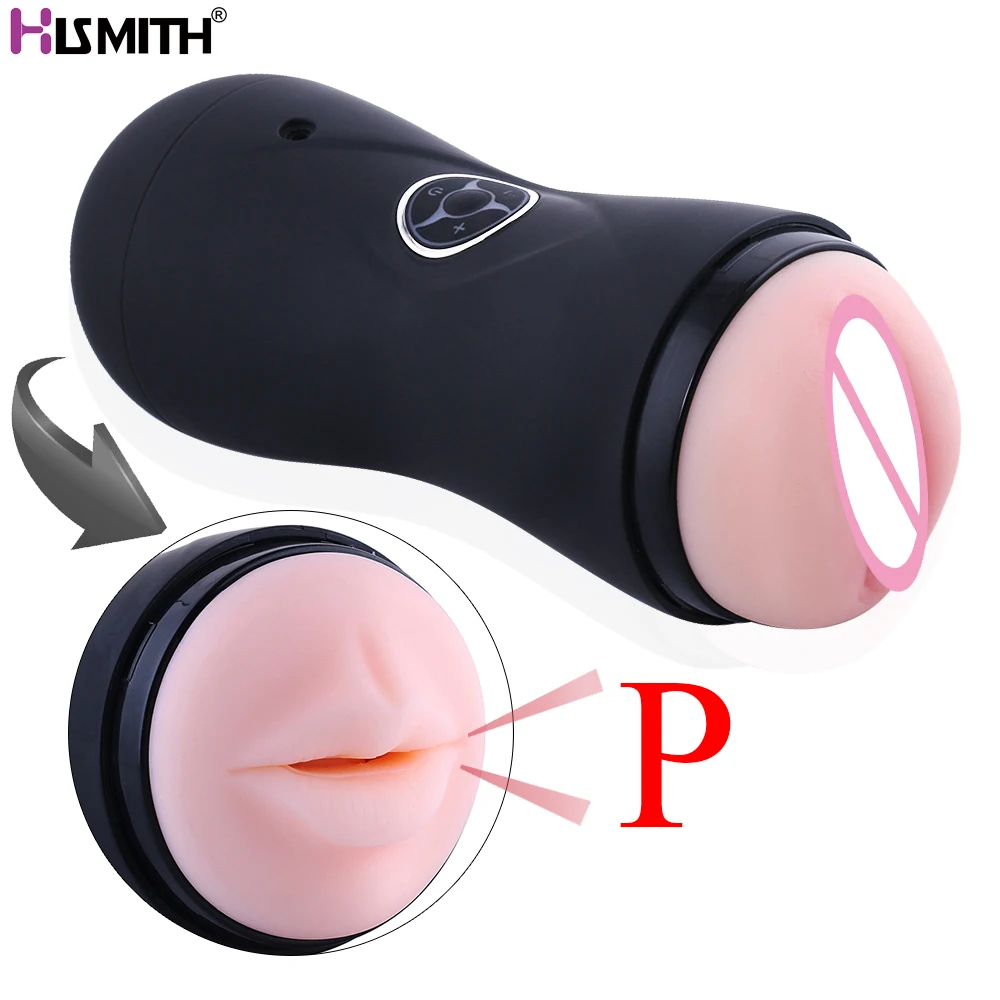 Hismith Вагина и рот мужской мастурбатор 10 Вибратор на несколько скоростей с