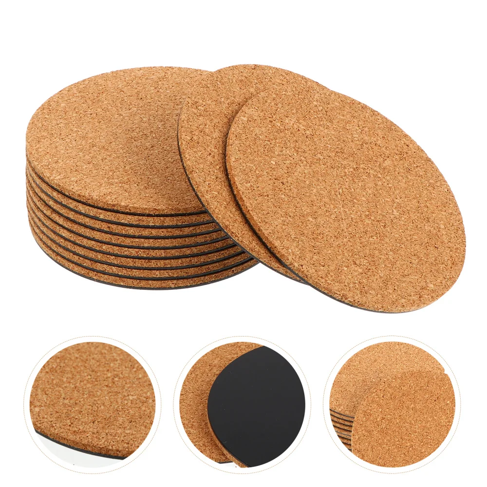 

10pcs Cork Coaster Plant Saucers for Gardening Cork Plant Plate Flowerpot Pad