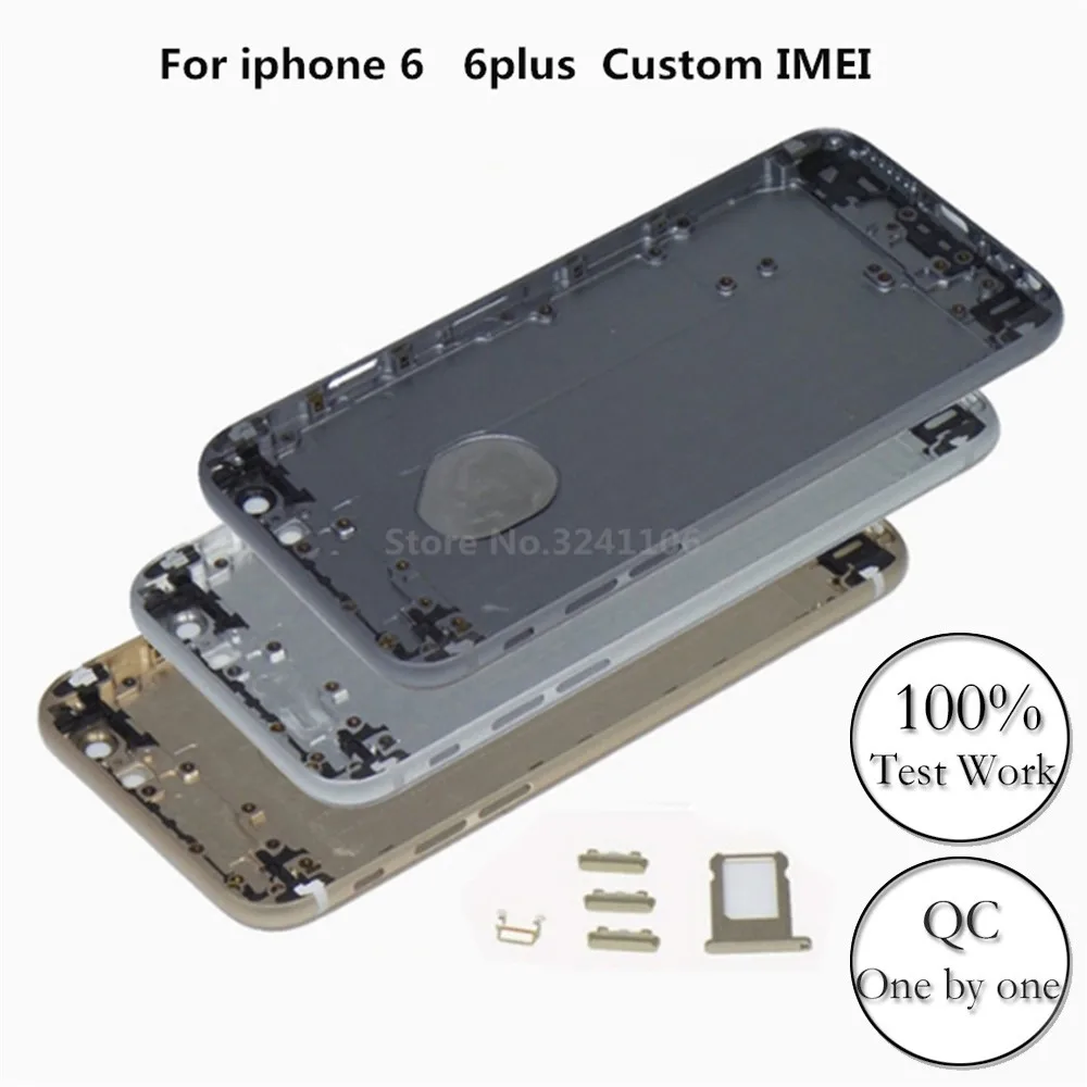 AAA металлический чехол для батареи для iPhone 6 6plus корпус крышка дверная рама запасные части на заказ IMEI
