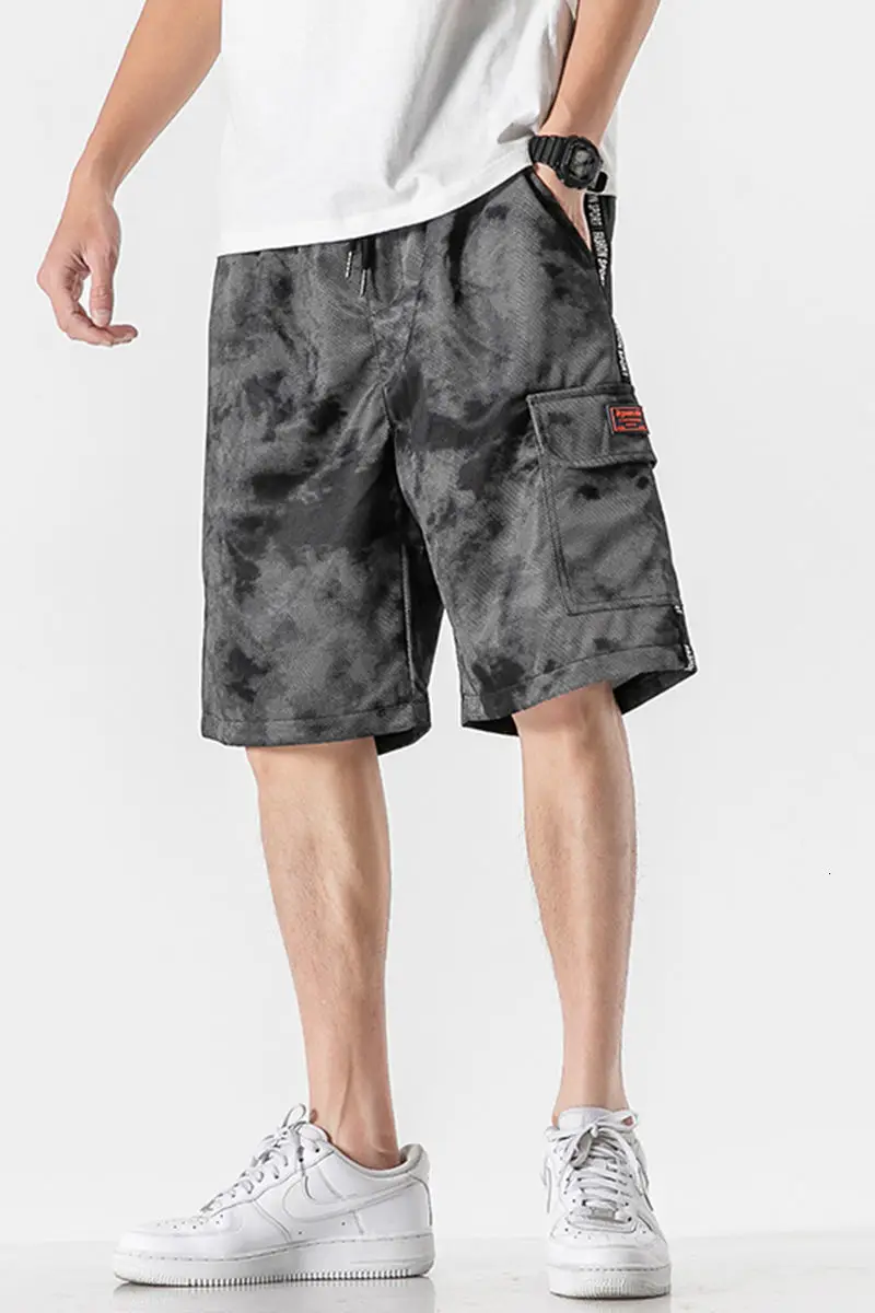 

2021 summer new large Japanese new shadowless wall camouflage tooling shorts m-5x hk20254-p35