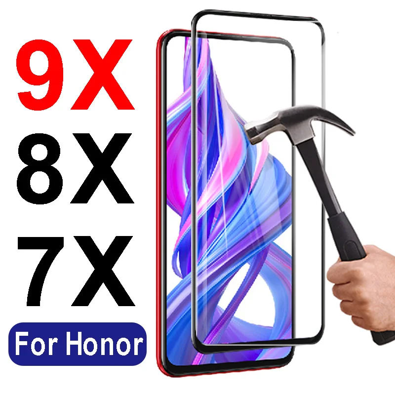 Закаленное стекло honor 9X 8X 7X для huawei 9 8 7 X защиты экрана бронированная защитная
