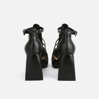 mumani woman%e2%80%98s 2021 new modern sandals square heel genuine leather narrow baotou roman pumps super high platform lady footwear