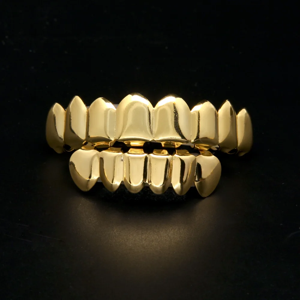 

NEW Pure Bling Bling Teeth Grillz Top & Bootom Dental Mouth Punk Teeth Caps Cosplay Party Tooth Rapper Hip Hop Jewelry TG029