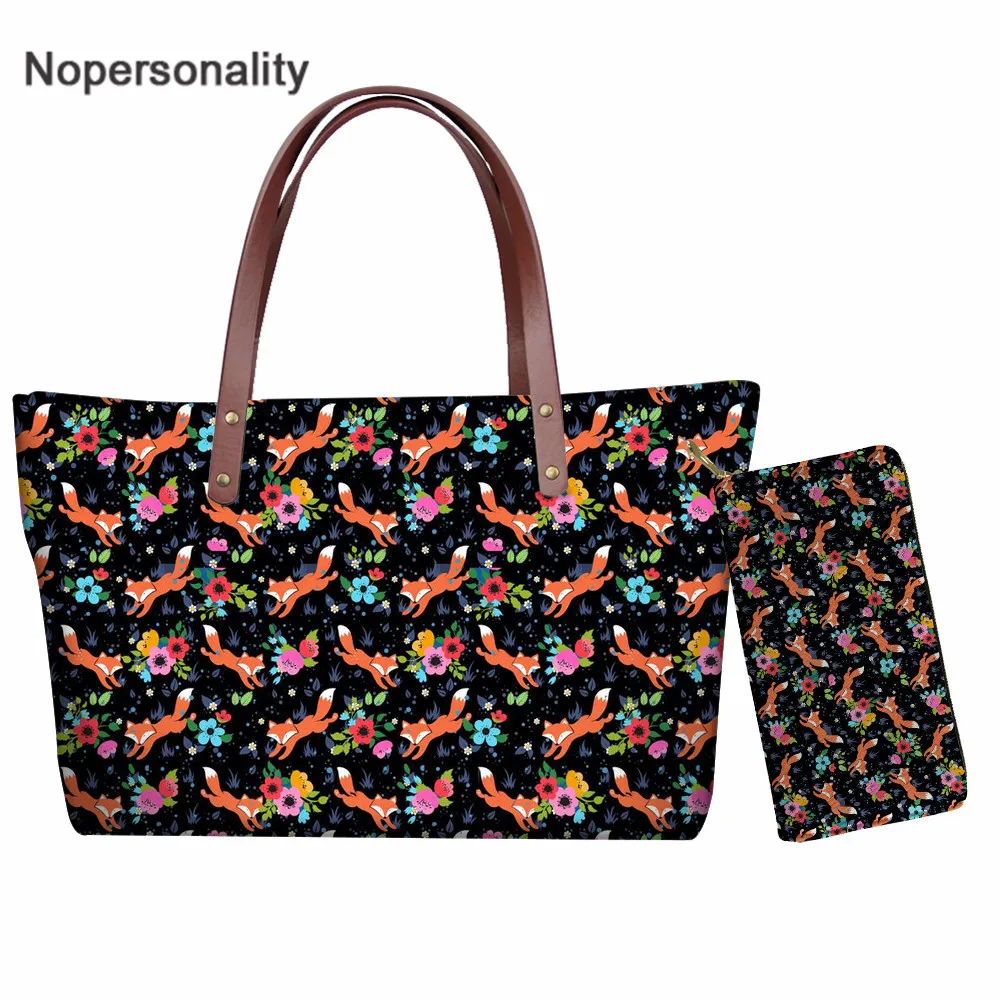 

Сумка-тоут Nopersonality женская с принтом лисы, модный саквояж на плечо, роскошный дорожный чемоданчик для женщин