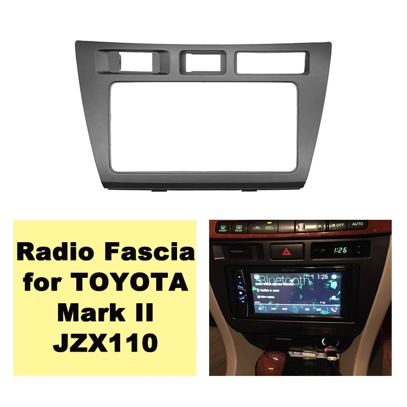 

Автомобильная магнитола Fascia подходит для TOYOTA Mark II JZX110 Verossa стерео комплекты для приборной панели установка Fascia CD Face Plate панель DVD рамка 2 DIN
