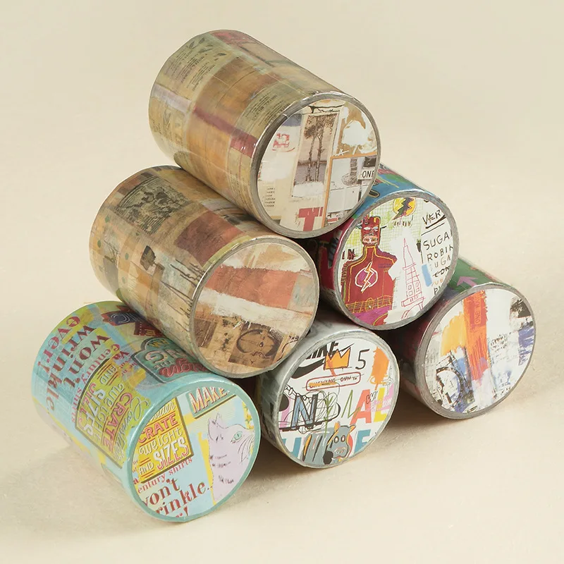Бумага для граффити лента Washi старинный плакат Баскетбол неоновый картина в