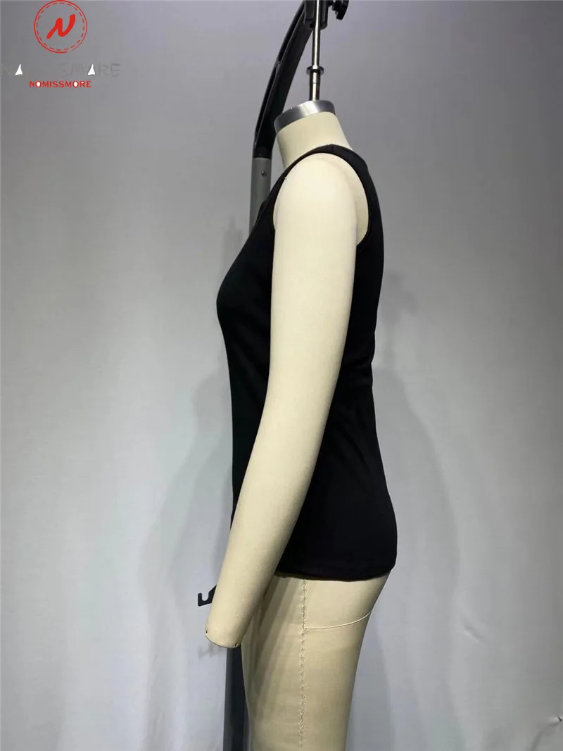 Майка женская однотонная с V-образным вырезом пикантный облегающий пуловер со