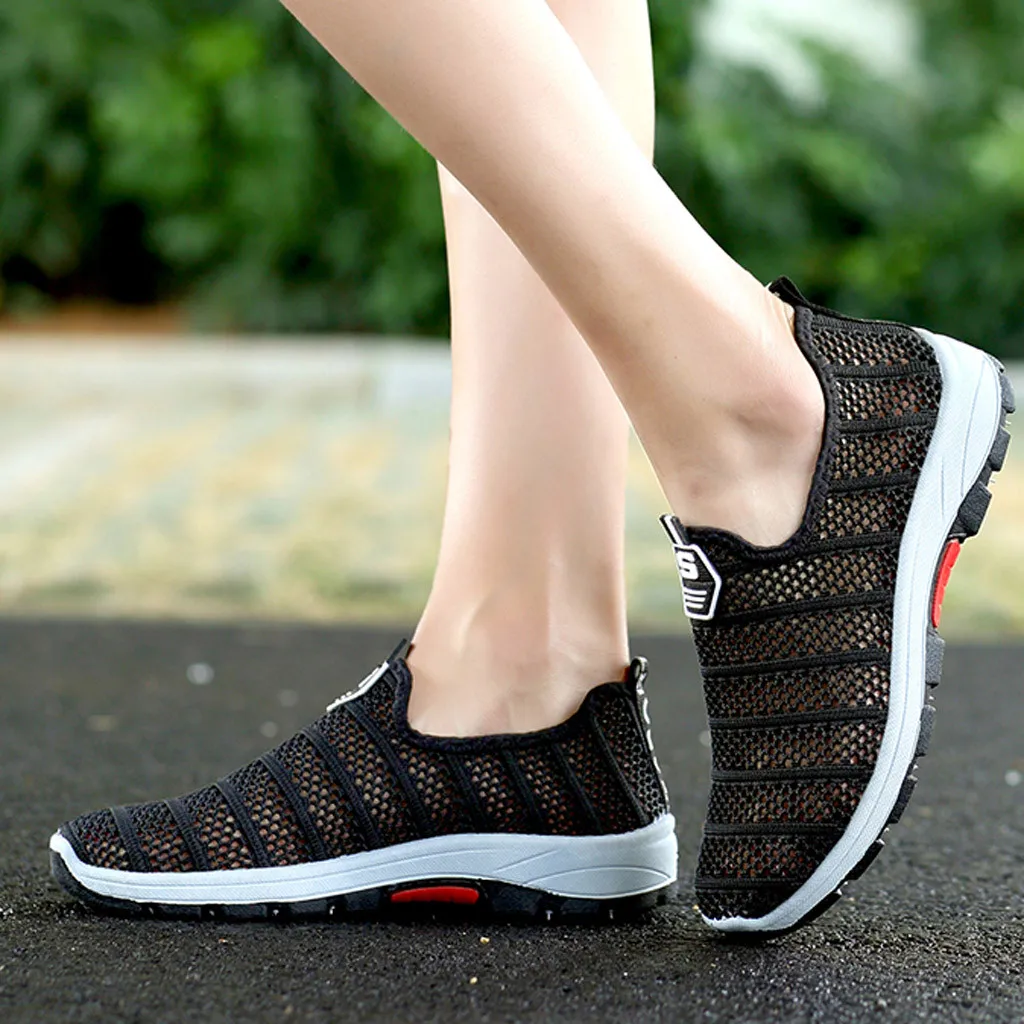 

Breathable runner sports Mesh cutout sneakers Women's Leisure Outdoor Fitness Running Sport Shoes non-slip Walking Shoes