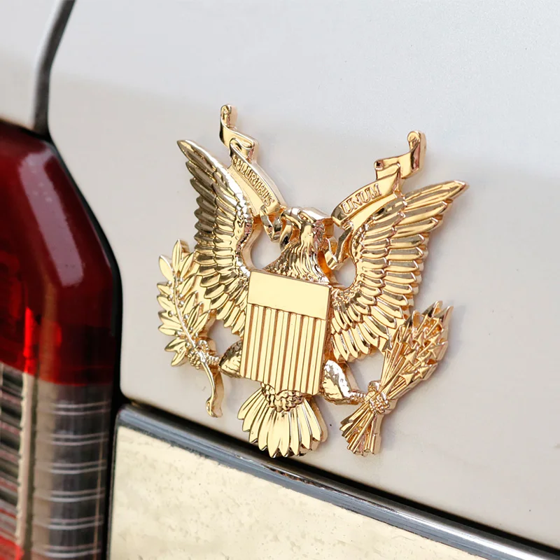 Car Sticker US President Badge Eagle Tailgate Chrome Metal 3 Colors Emblem Tuning Motorcycle Auto Accessories Decoration | Автомобили и