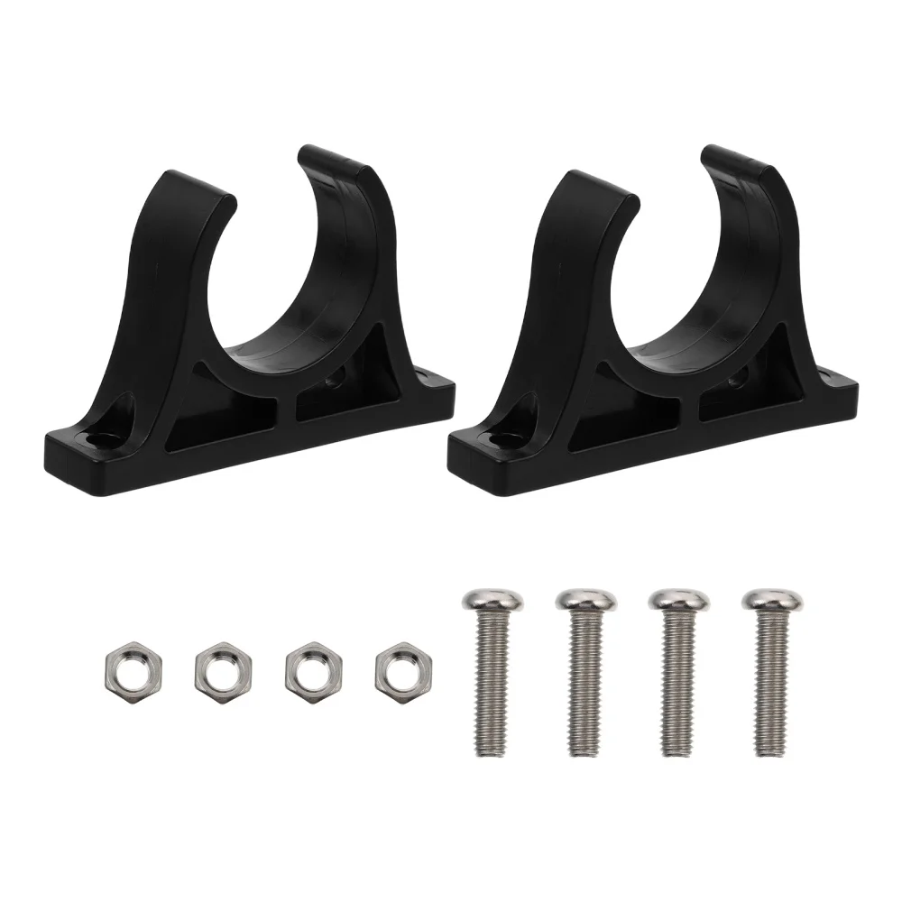 

1 Pair Plastic Boat Paddle Fixed Buckle Kayak Paddle Holder with Screws (Black)