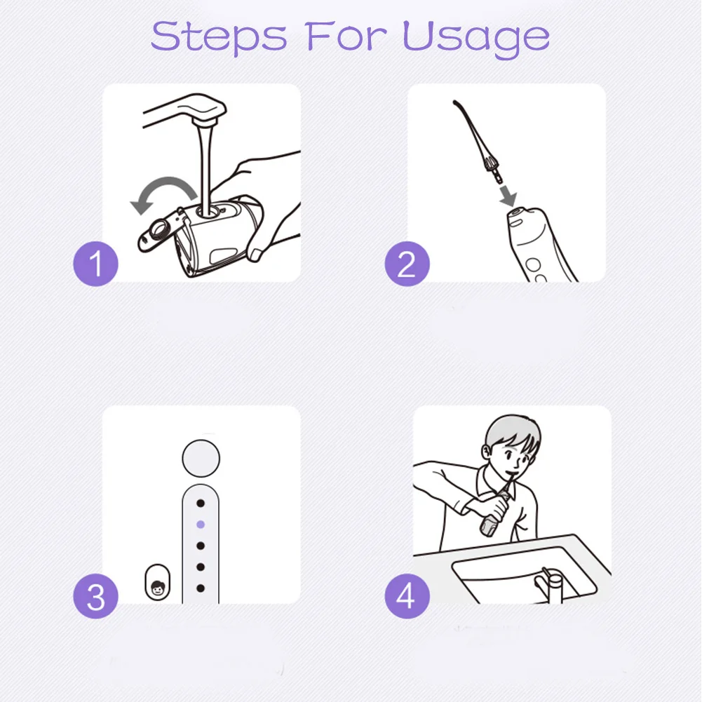 

3 Modes Oral Irrigator USB Rechargeable Water Flosser Portable Dental Water Jet 350ML Irrigator Dental Teeth Cleaner+6 Jet New