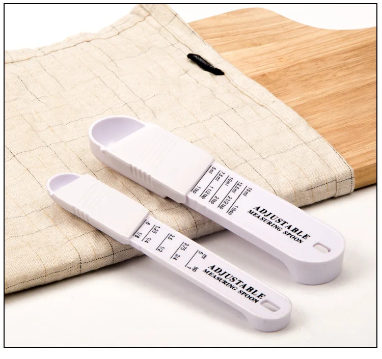 Набор регулируемых кухонных мерных ложек 2 шт. легкие Пластиковые мерные ложки