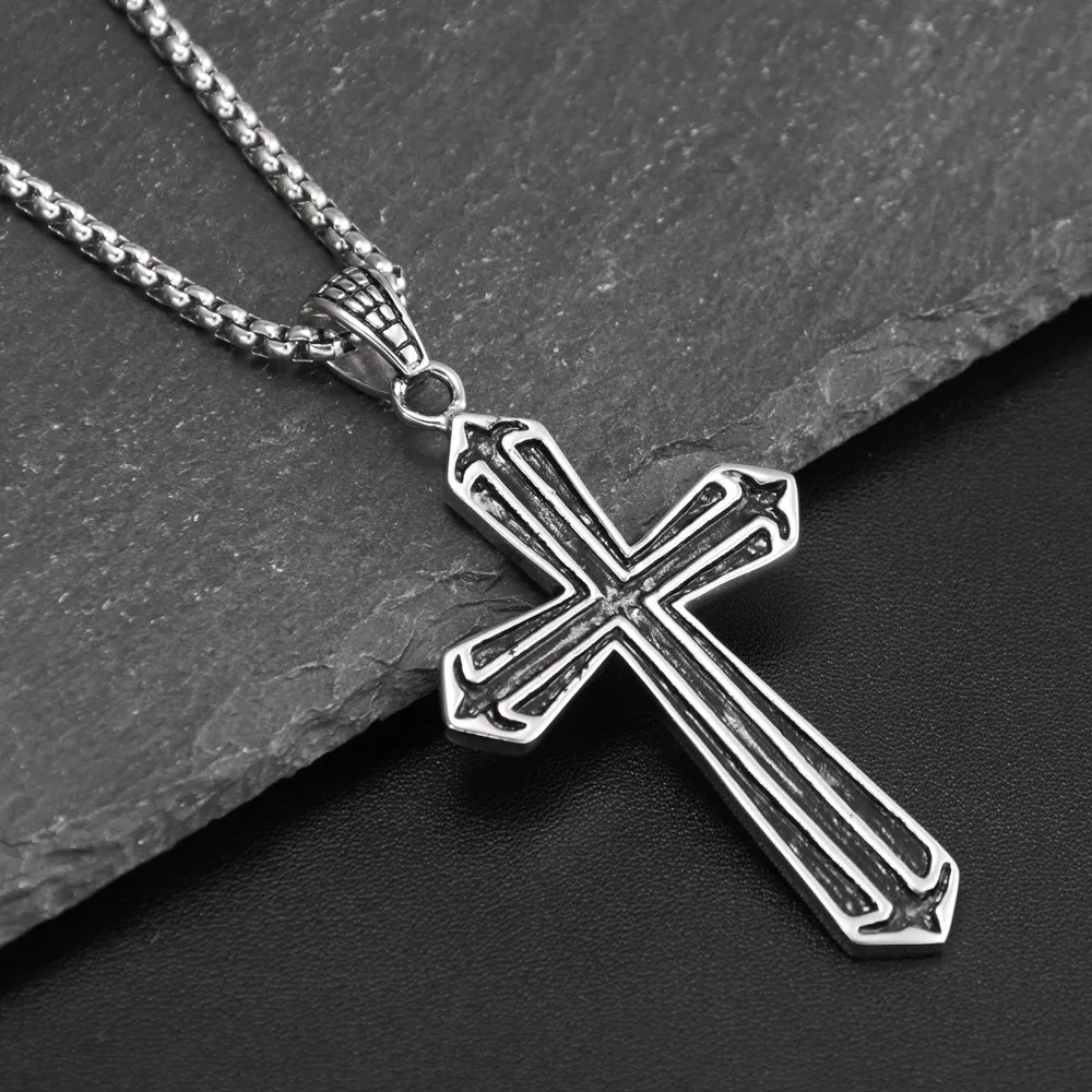 2019 New Goofan Hiphop Bird Cross Necklace Pendants Stainless Steel Grace Fashion Style Jewelry For Man Women Gift STN2657 | Украшения и