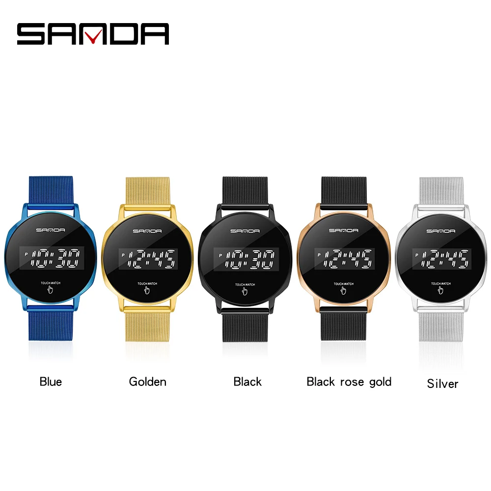 Часы SANDA Мужские Цифровые с сенсорным экраном модные водонепроницаемые