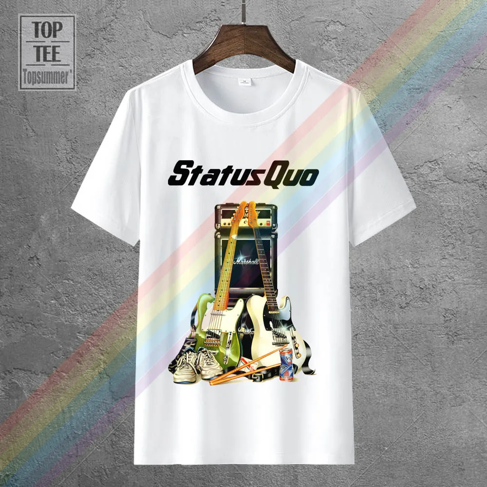 

Status Quo Rock Band Instruments White Men T Shirt