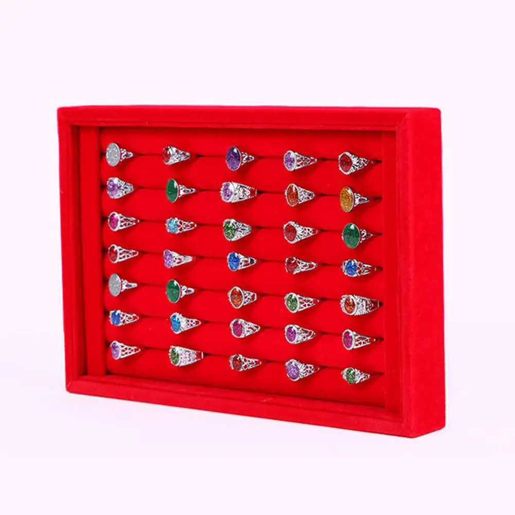 

New Women Girls Ring Earrings Organizer Ear Studs Display Stand Holder Rack Tray Plate Box Case