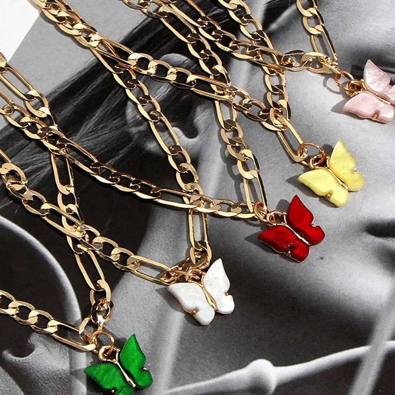 

Summer beach fashion multi-layered footwear simple ins style butterfly anklet for women girl