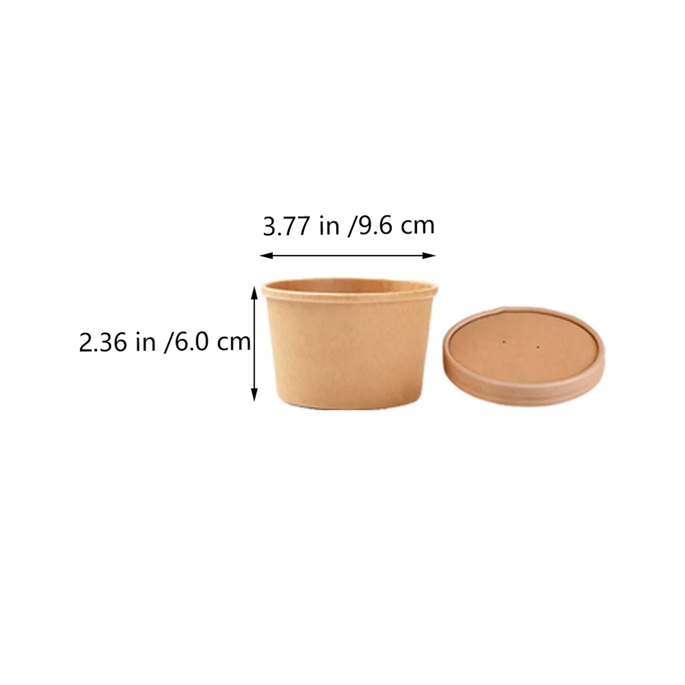 

25 Sets Practical Takeout Boxes Durable Boxes Portable Soup Containers