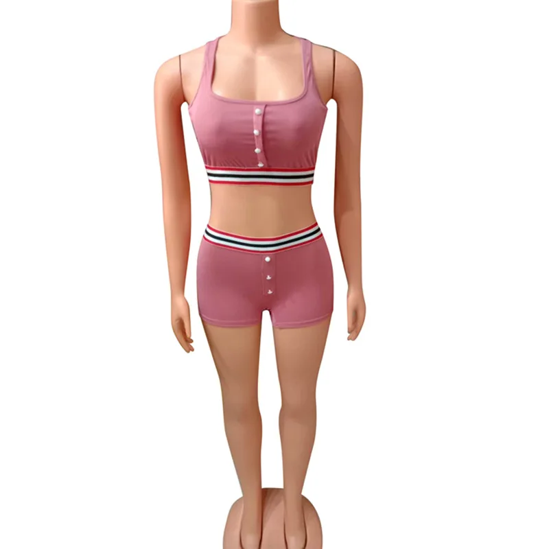 Комплект женский летний из двух предметов короткий топ и байкерские шорты серые